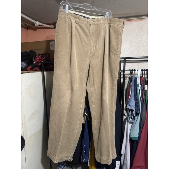 Polo Ralph Lauren Other - Polo Ralph Lauren Corduroy Pants Mens 38x34 Tan Pleated Polo Cords Classic Fit